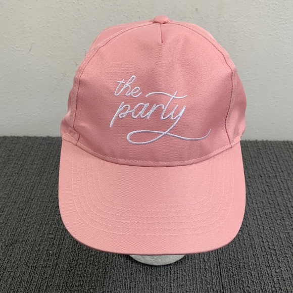 The Party Baseball Hat Womens One Size Pink Blush White Strapback Gertex - Picture 1 of 12